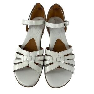 Naturalizer Womens Nalani White Leather Wedges Shoes 9.5 N